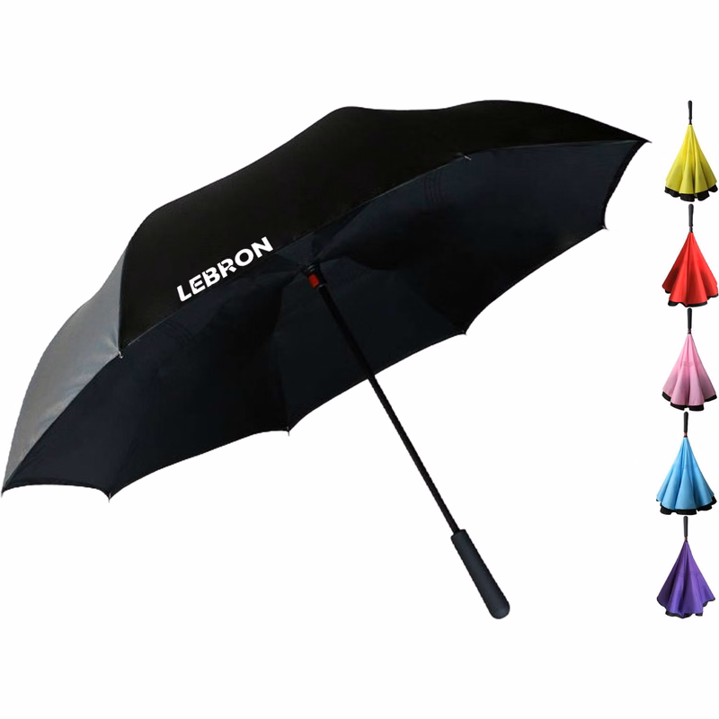 Dual Layer Windproof Standing Inverted Umbrella