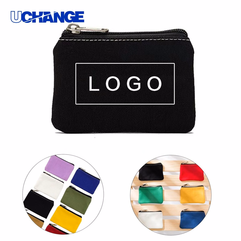 Canvas Zipper Coin Purse Pouch for Storage