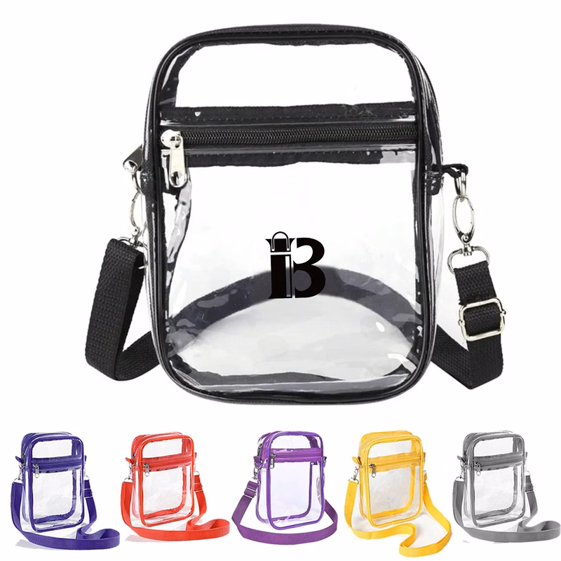 PVC Clear Crossbody Purse for women,With front pocket