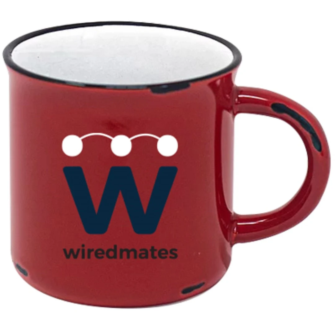 15 oz Vintage Western Red Ceramic Mug 1