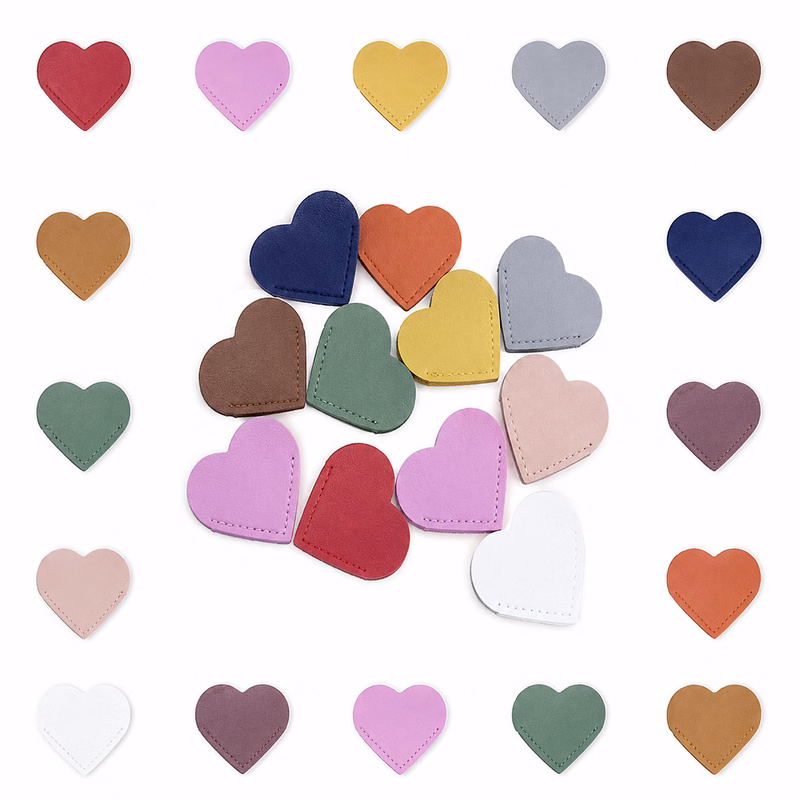 Faux Leather Heart-Shaped Page Marker
