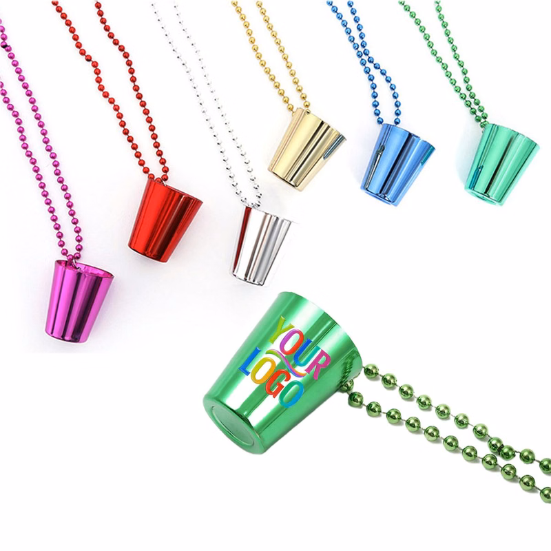 Carnival Mini Electroplated Cup Pendant Bead Necklace