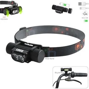 Headlamp Flashlight With 5 Lighting Modes And Elastic Band 1