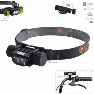 Headlamp Flashlight With 5 Lighting Modes And Elastic Band