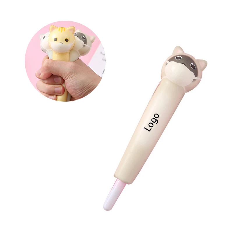 2 in 1 Squishy Cat Ball Pen and Squeeze Toy 1