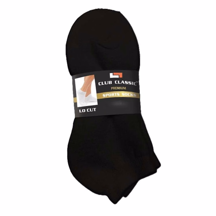 Sports Socks - Black Sizes 9-11