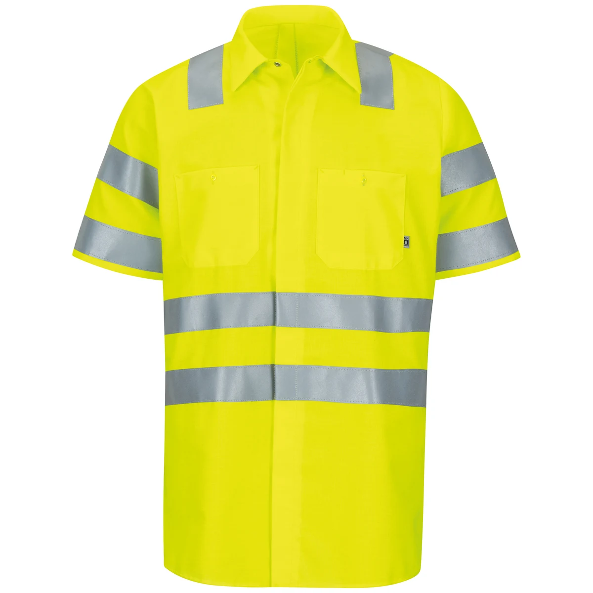 Red Kap® Short Sleeve Hi-Visibility Ripstop Work Shirt with MIMIX® + OilBlok, Type R Class 3 1