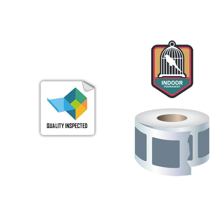 Roll Stickers / Decal - Indoor Permanent - 1x1 Square Shape 1