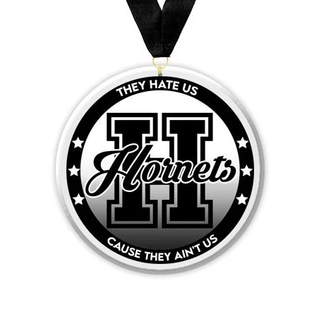 Acrylic Circle Medallions: Hornets 3" Size, .25" 1