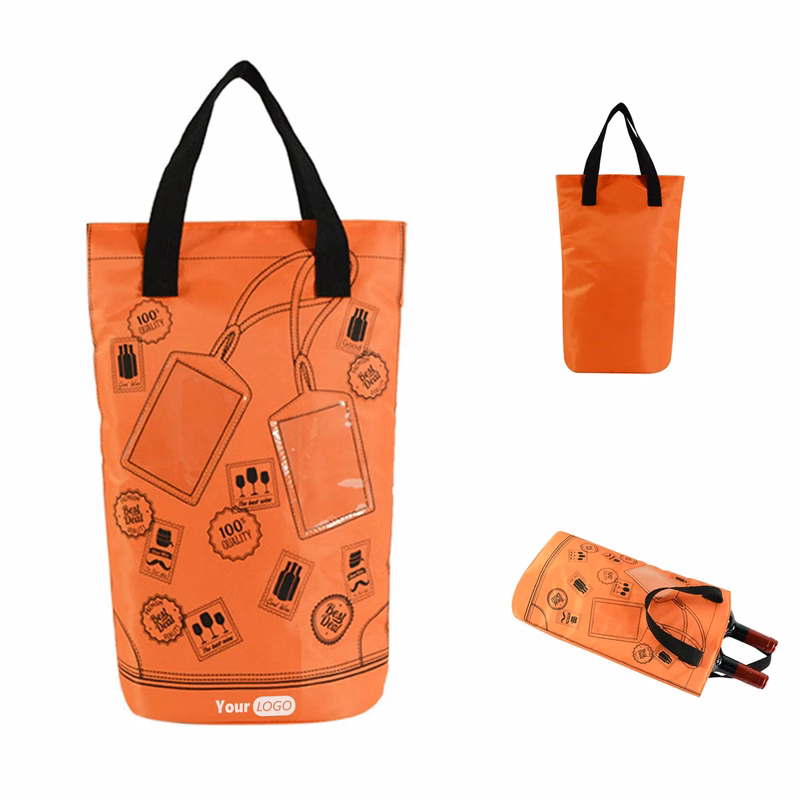 Polyester Champagne Wrapped Gift Ice Packs
