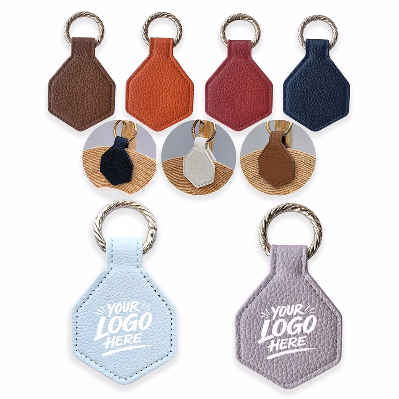 Hexagon PU Leather Magnetic Hat Clip Hands Free Tool