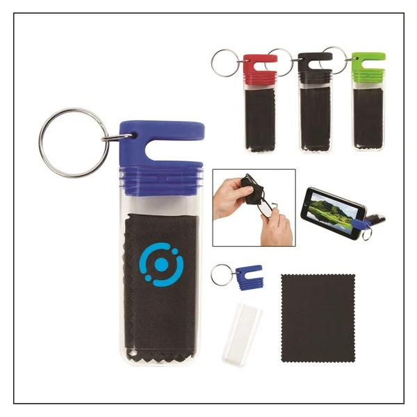 Sunglass Wiper and Mobile Stand with Key Chain 1