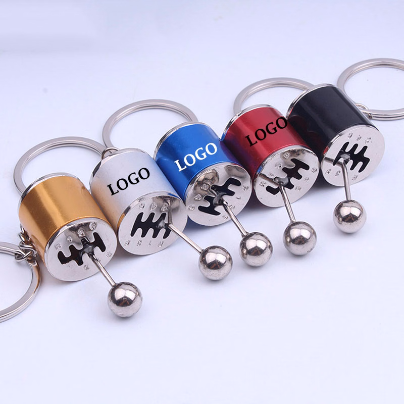 Six Speed Metal Gear Shifter Model Ring Keychain