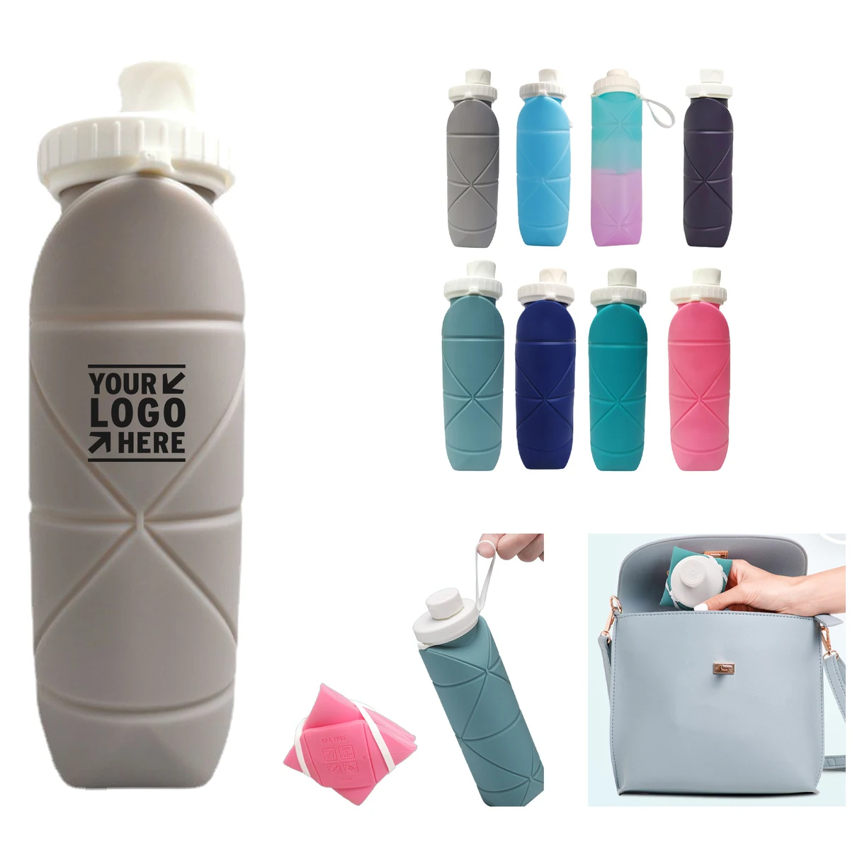 20oz SPECIAL MADE Collapsible Water Bottle 1