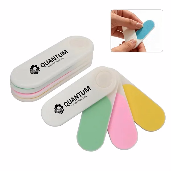 Custom 4 in 1 Portable Nail File and Buffer with Folding Design — Personal Care Promo