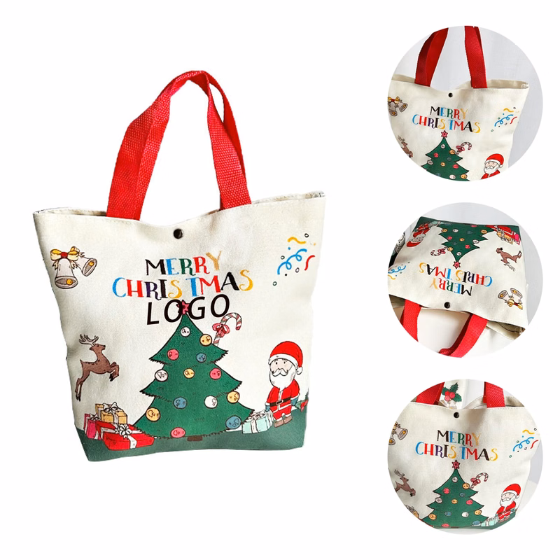 Velvet Christmas Gift Bag With Logo For Surprise