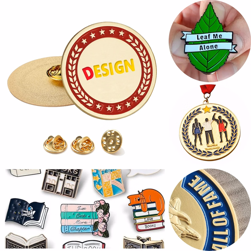 Metallic Soft Enamel Lapel Pins, Badges, Medallions & Medals