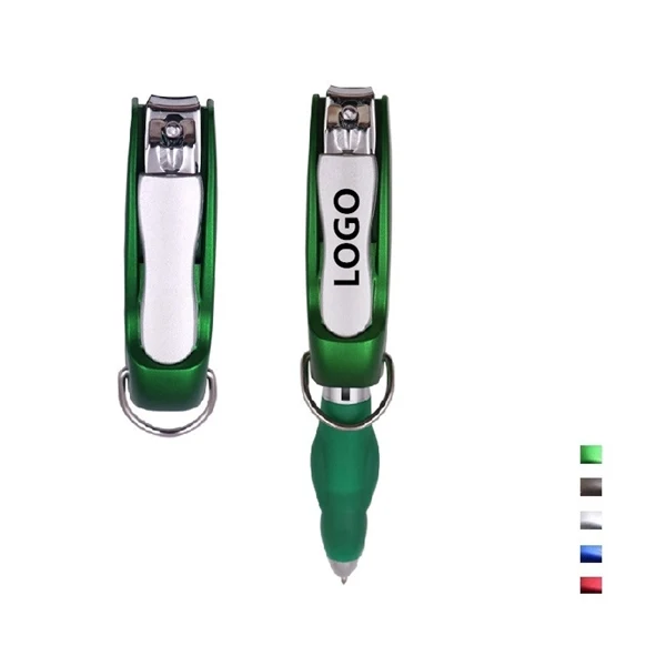 Custom Foldable Nail Clipper Ballpoint Pen W/ Keyring — Wellness Team Giveaway 1