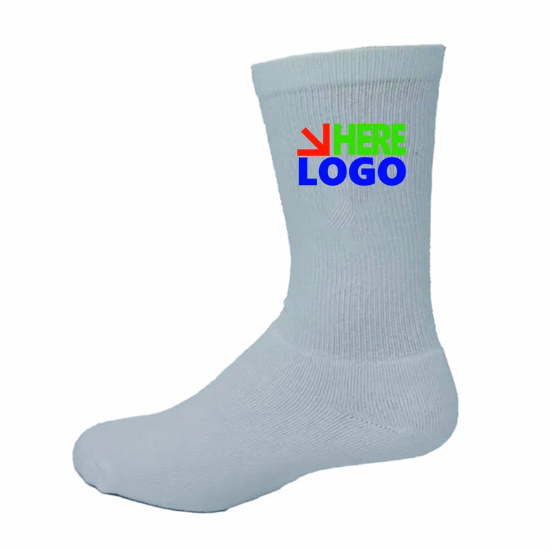 Full Color Cotton Sport sock with knit in logo