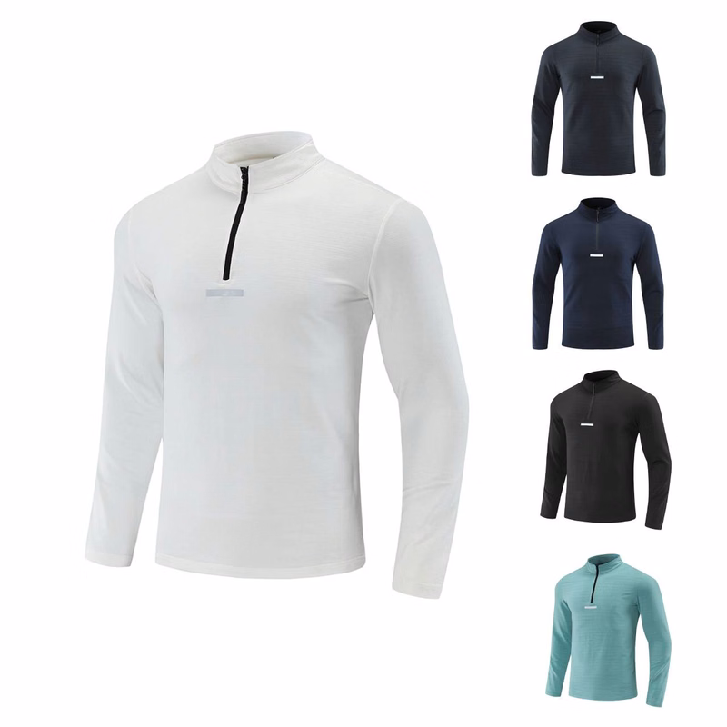 Men's Quick-Dry Stretch Quarter-Zip Pullover W/ Reflective Trim