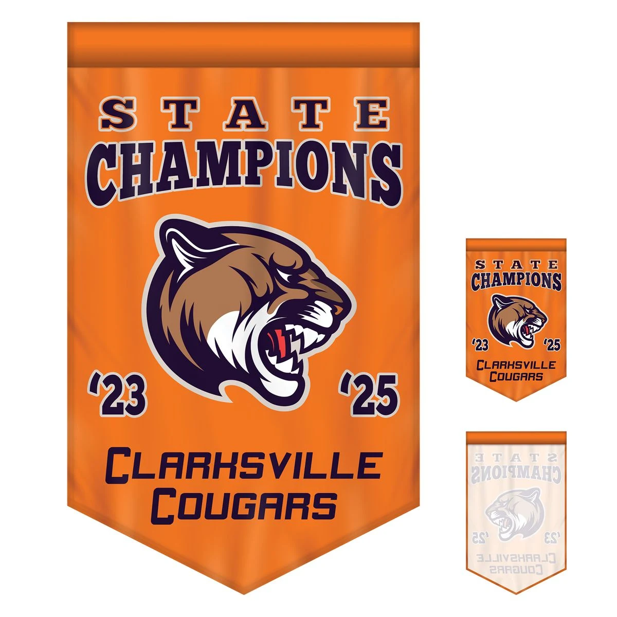 2' x 3' Championship Banner Single Sided V-Cut 1