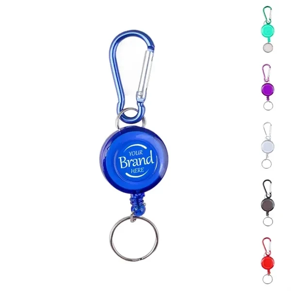 Custom Retractable Badge Holder With Carabiner & Metal Clip — Office Access Essential 1