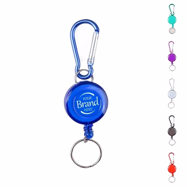 Custom Retractable Badge Holder With Carabiner & Metal Clip — Office Access Essential