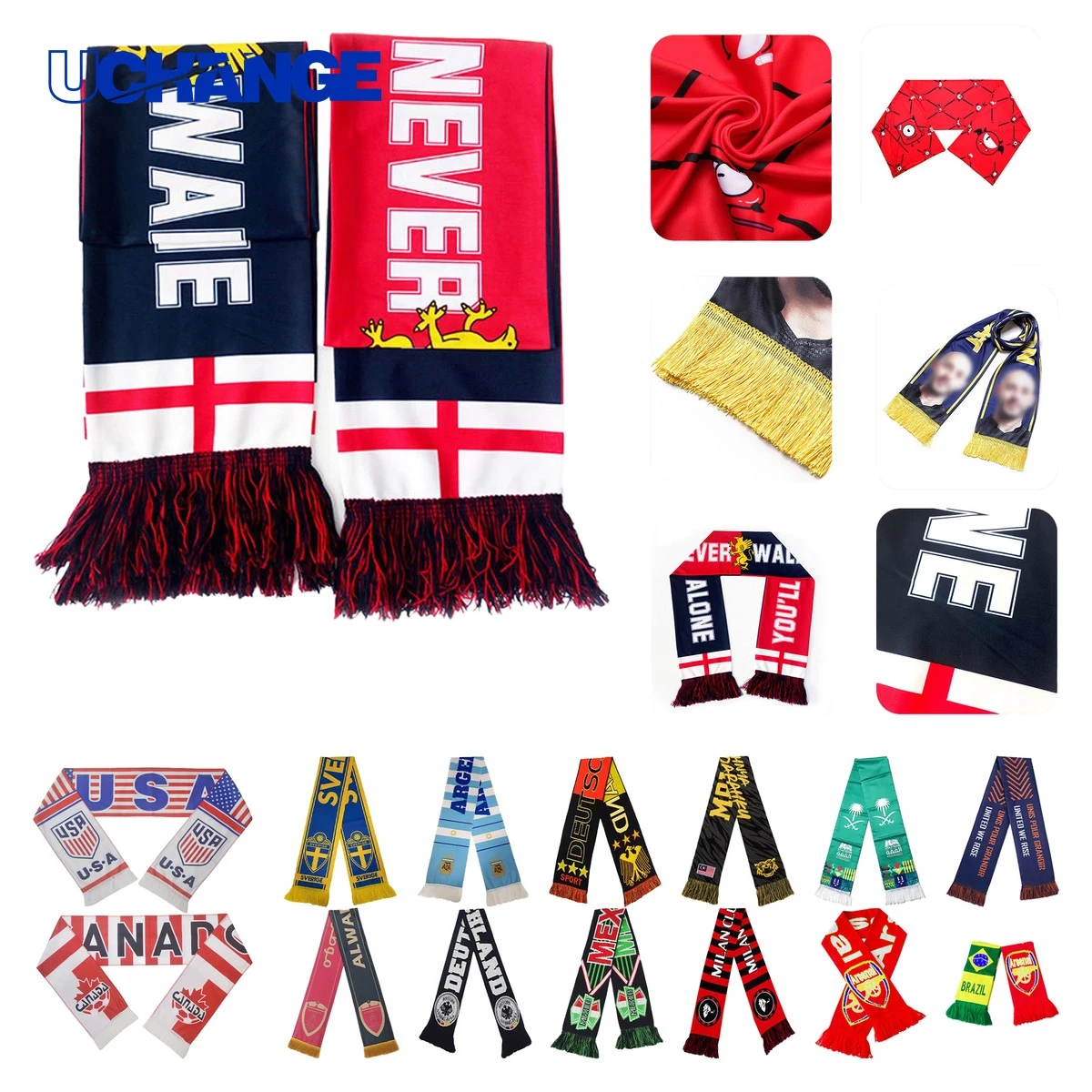 Custom Printed Soccer Scarf for Sports Events 1