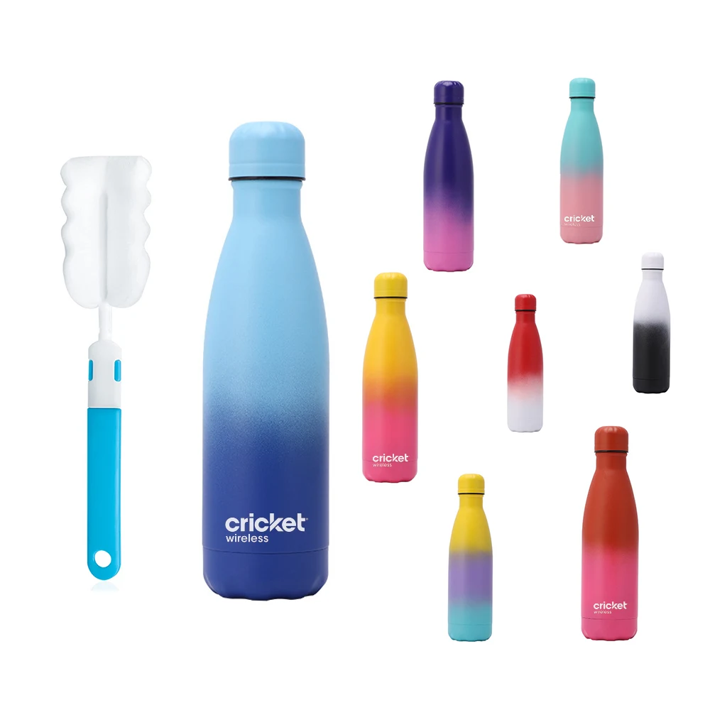 Gradients 17 oz Double Wall Stainless Steel bottle with Sponge Brush 1