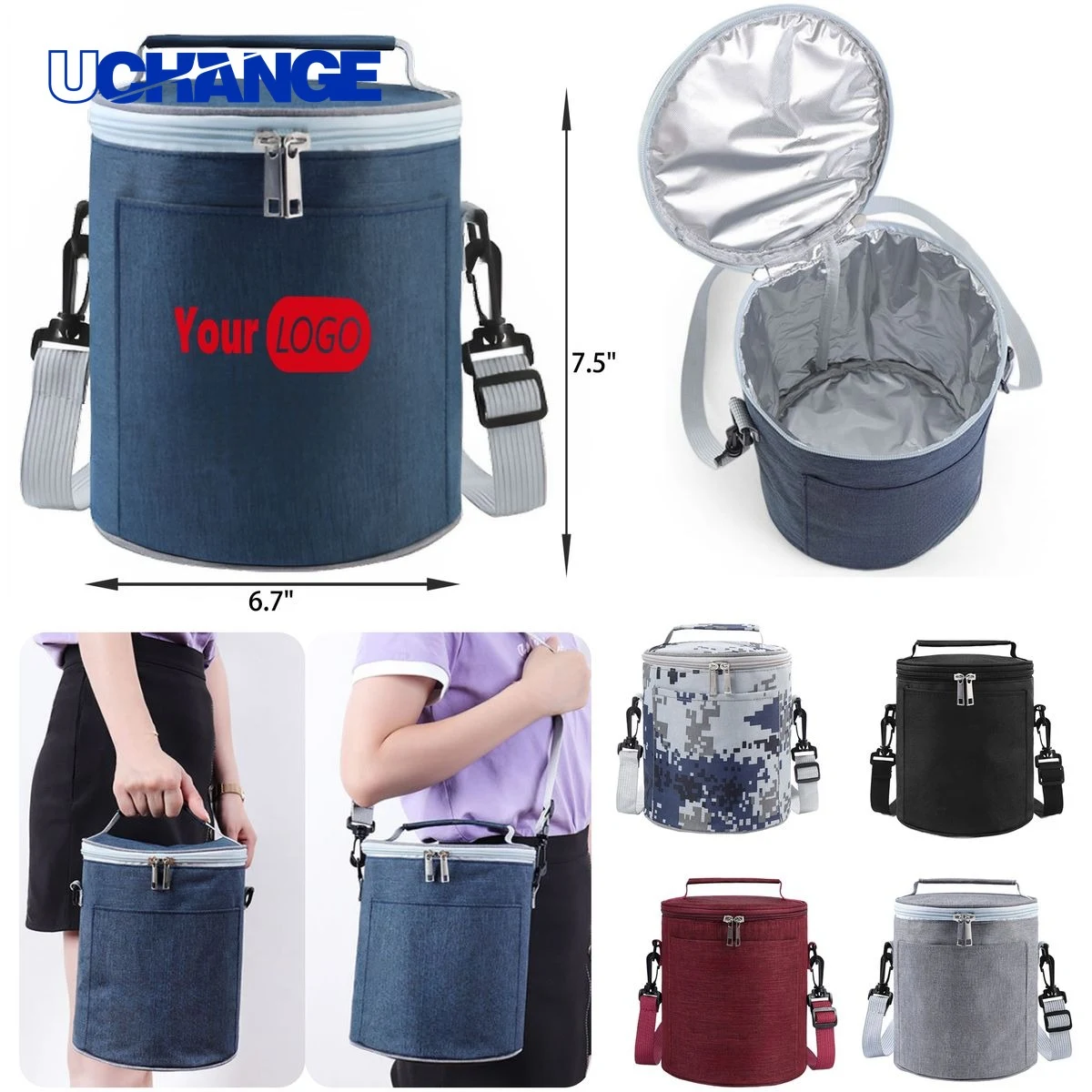 Cylindrical Insulated Handbag 1