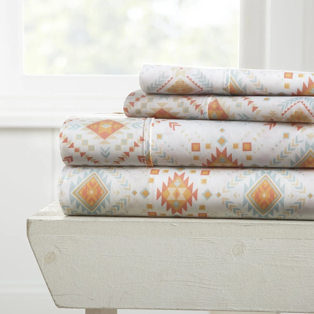 Embossed Sheet Sets - Coral Queen Aztec Design 4 Set 1