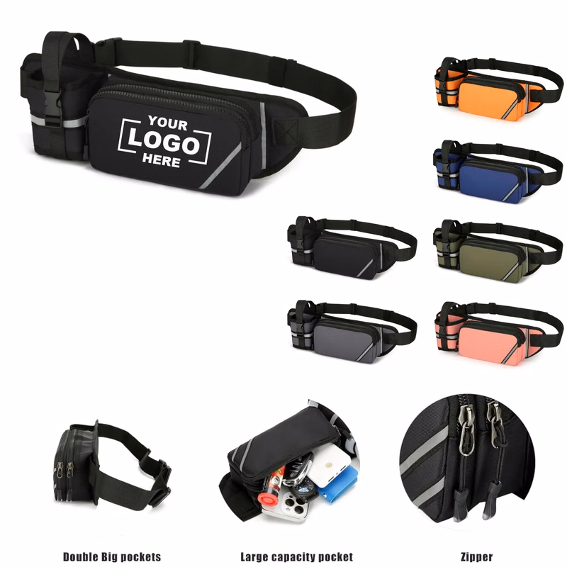 Waterproof Large Capacity Reflective Water Bottle Waist Bag
