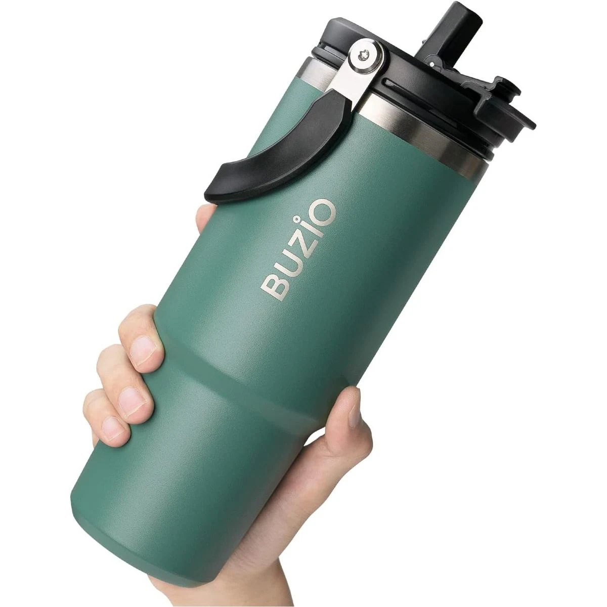 30 oz Tumbler with Handle, Insulated Water Tumbler with 2-in-1 Lid and Straw, Stainless Steel Double 1