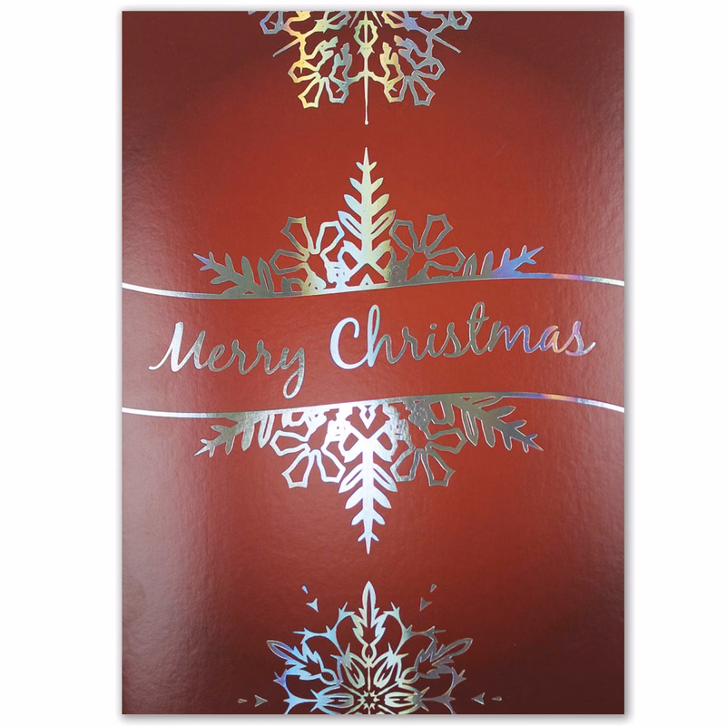 Classic Iridescent Snowflake Holiday Greeting Card