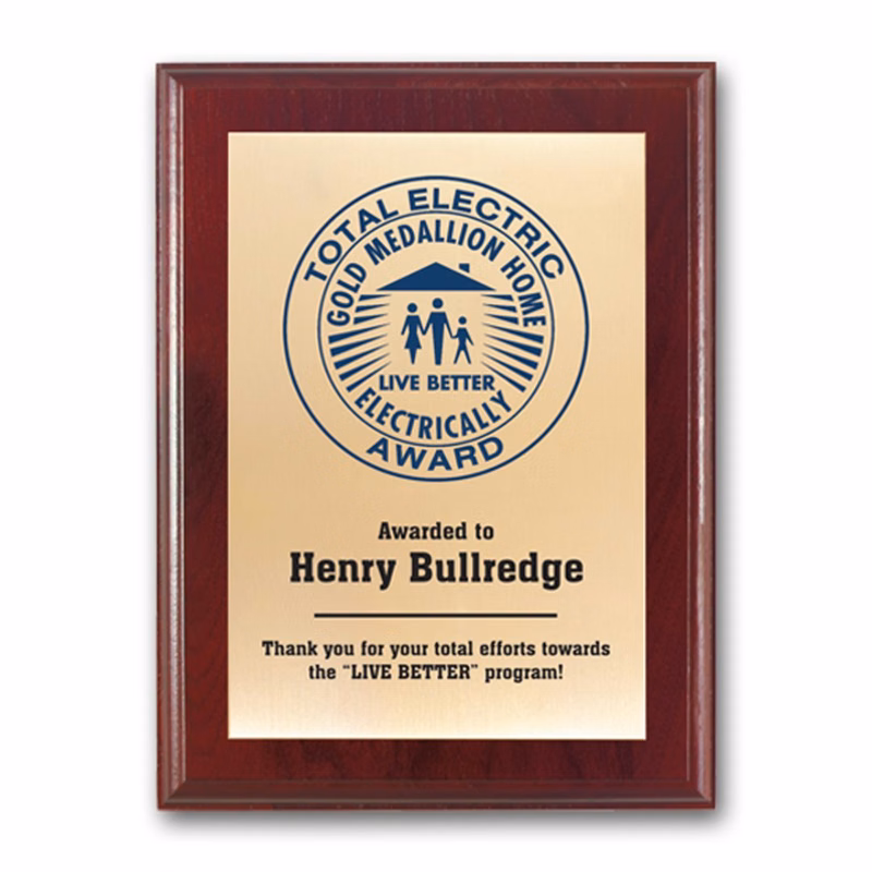 Screenprint Brass - Mahogany