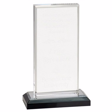 8" x 5" Silver Beveled Rectangle Acrylic Award