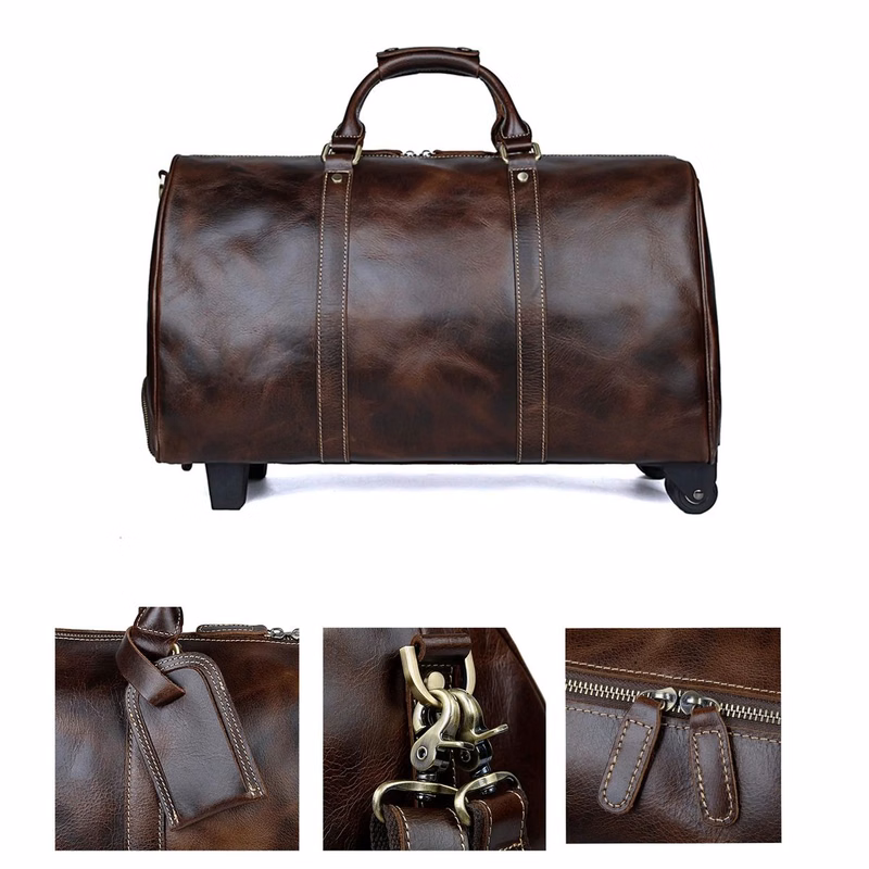 Large Leather Wearable Duffel bag