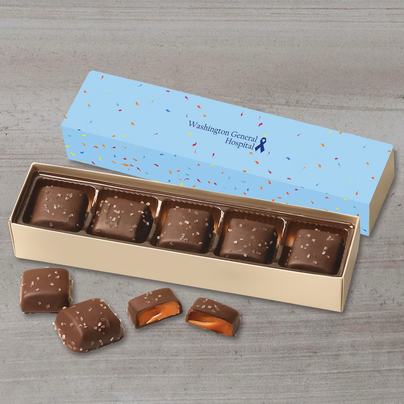 Chocolate Sea Salt Caramels Flight with Confetti Wrap