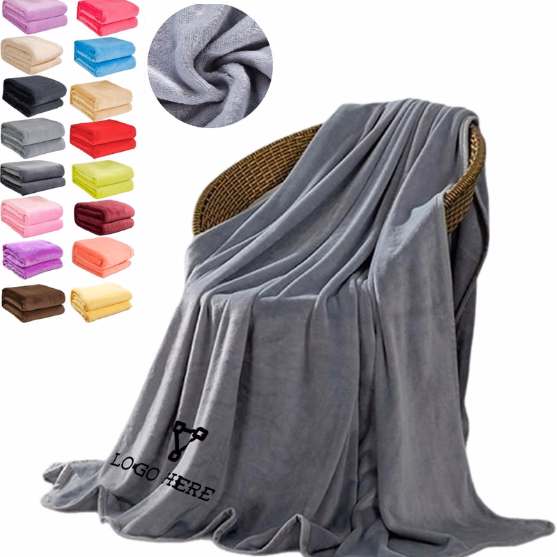 60"??50" Colorful Hand Feel Flannel Blanket