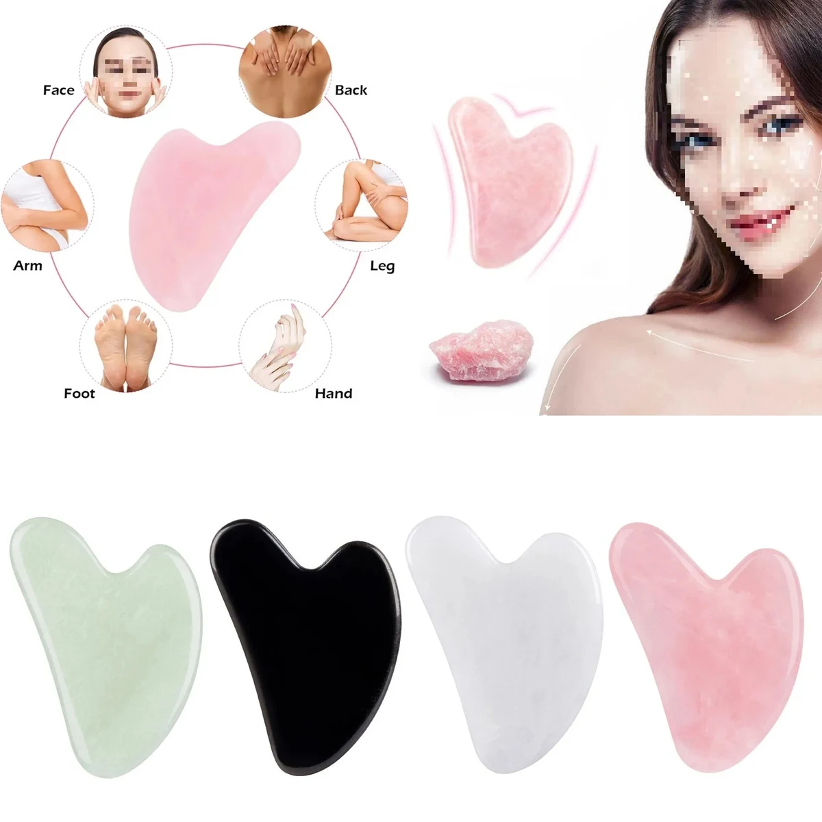 Facial jade massage scraping tablets 1