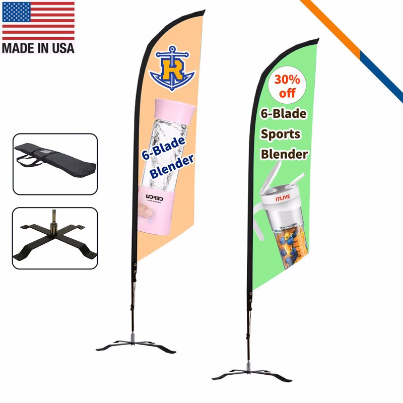 10' Zilpo Single-Sided Angle Flag