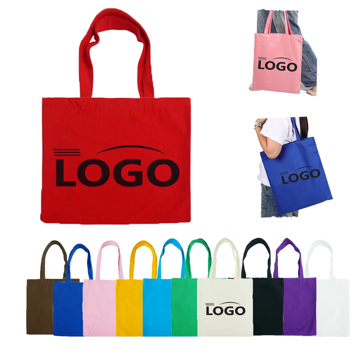 Eco Friendly Shopping Canvas Tote Bag, custom tote bag with logo imprint 1
