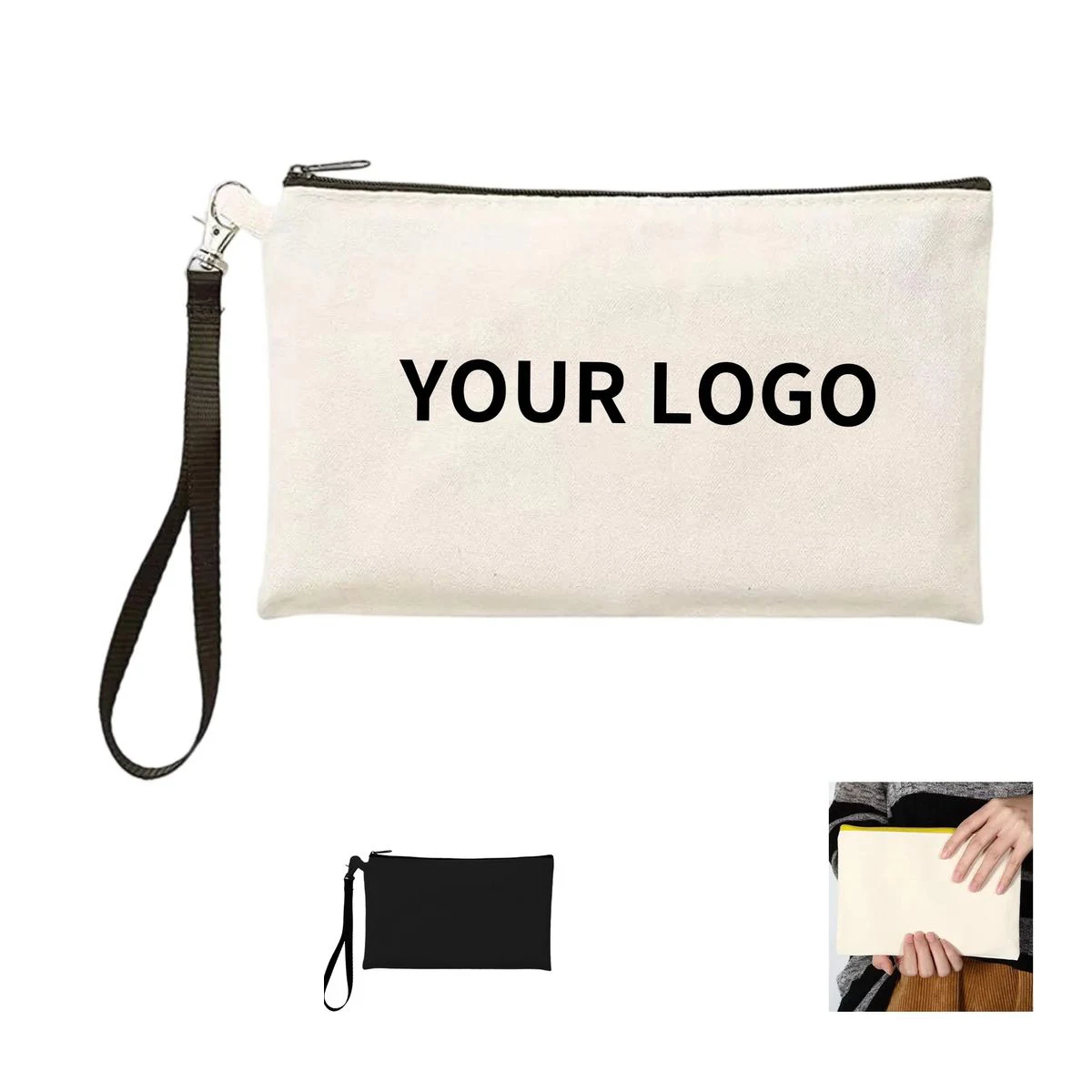 Stylish Canvas Zipper Bag for Students and Artists 1