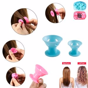 Silicone Hair Rollers Clip Curler Set 20 Pieces 10 Large And 10 Small