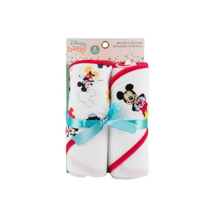 Disney Hooded Towel Sets - Red & White 2 Pk 1