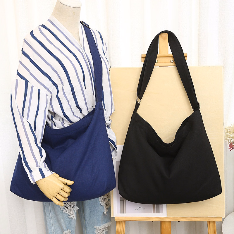 Large Size Canvas Shoulder Bag Hobo Crossbody Handbag Tote