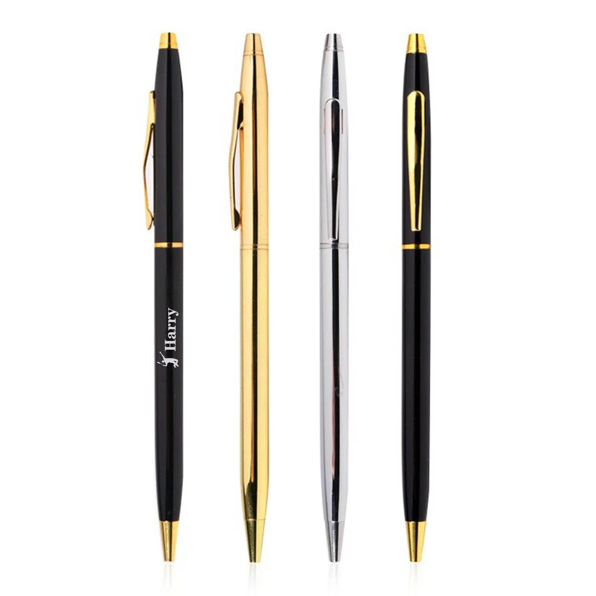 Slim Twist Mechanis Metallic Ballpoint Pens 1