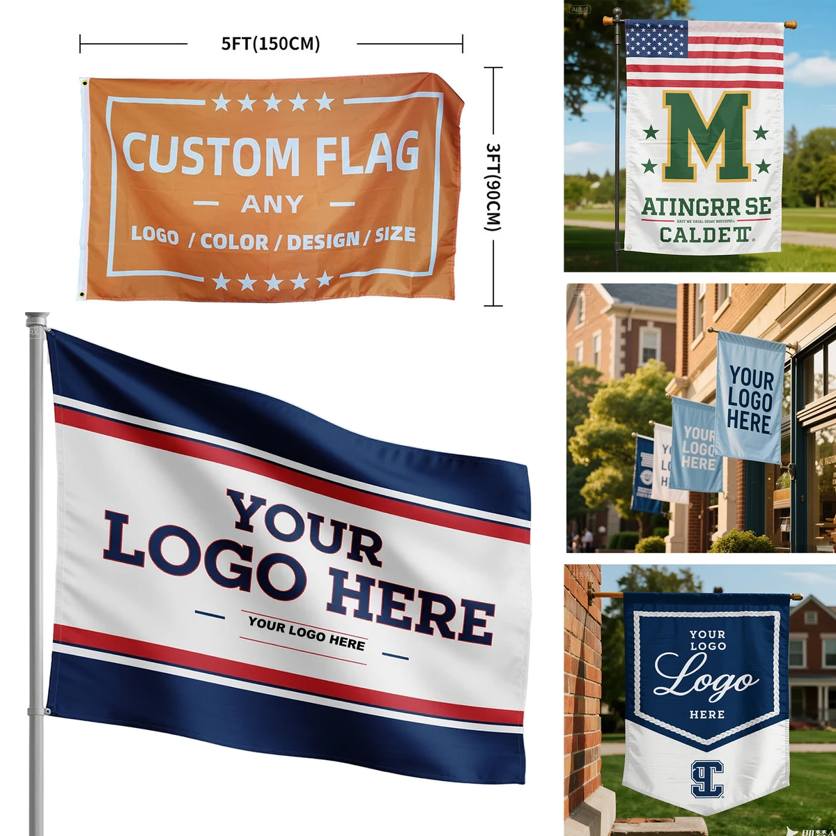 3' x5' Custom Flag Garden Banner 1