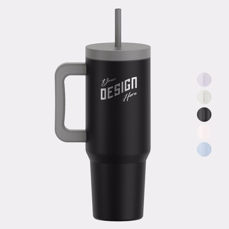 40 oz. GROSCHE® ASPEN Stainless Steel Insulated Straw Tumbler