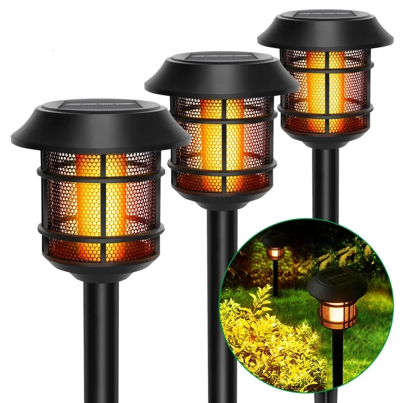 36 Led Solar Flame Lamp Outdoor 1